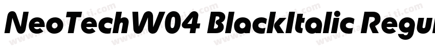 NeoTechW04 BlackItalic Regular字体转换